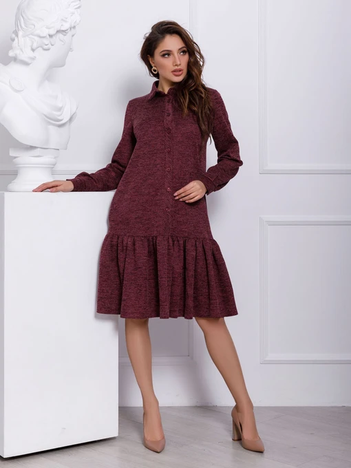 Сукні ISSA Plus модель 12328_burgundy Фото