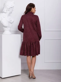 Сукні ISSA Plus модель 12328_burgundy Фото