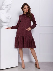 Сукні ISSA Plus модель 12328_burgundy Фото