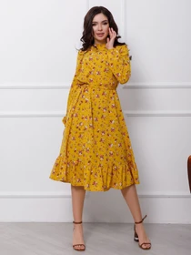 Сукні ISSA Plus модель 12413_mustard Фото