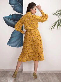 Платья ISSA Plus модель 12514_mustard Фото