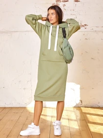 Платья ISSA Plus модель 12889_olive Фото