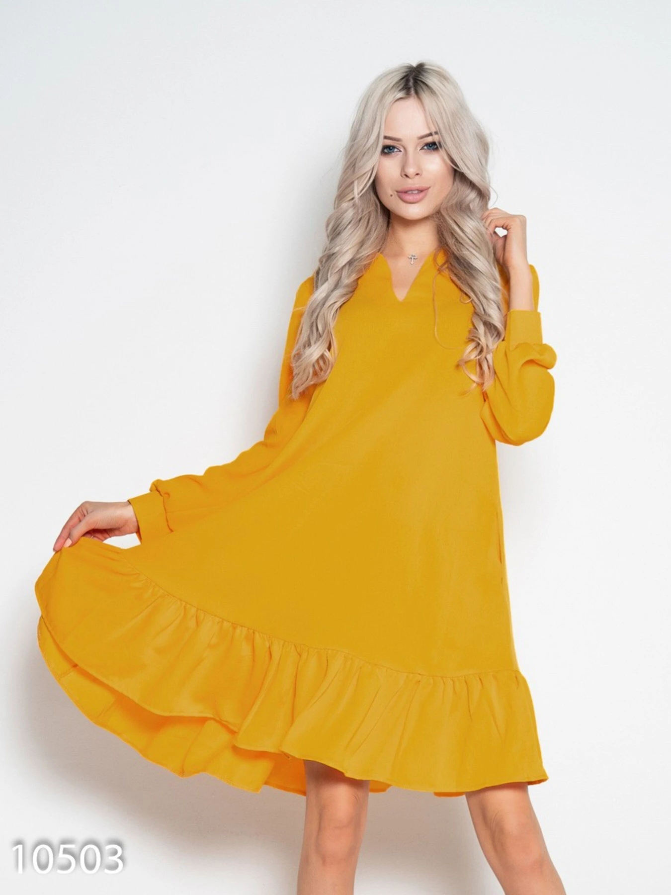 Сукні ISSA Plus модель 10503_mustard Сукні ISSA Plus модель 10503_mustard Фото