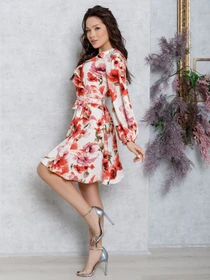 Сукні ISSA Plus модель 12589_multicolor Фото