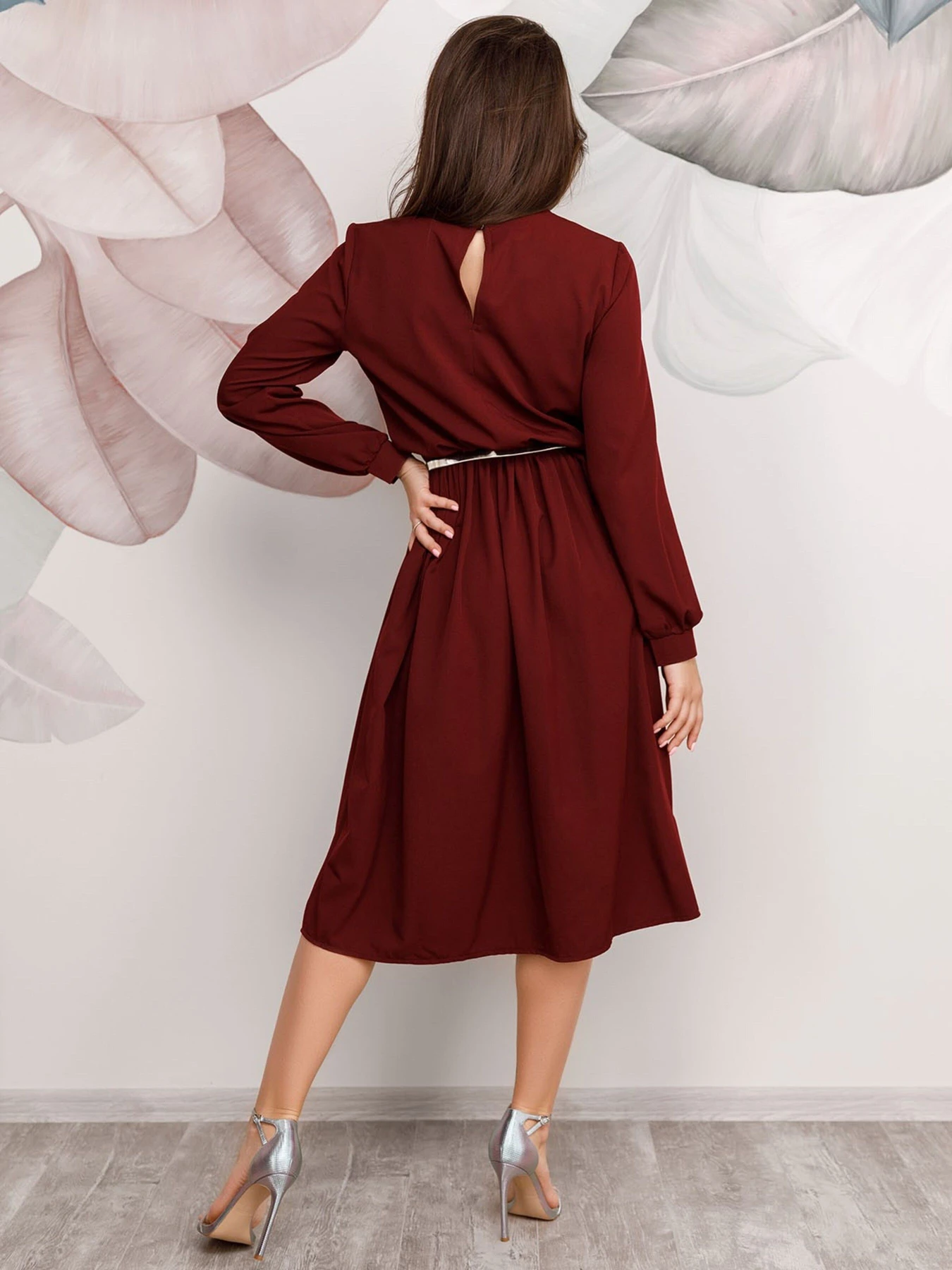 Сукні ISSA Plus модель 12510_burgundy Фото