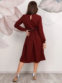 Сукні ISSA Plus модель 12510_burgundy Фото