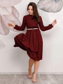 Сукні ISSA Plus модель 12510_burgundy Фото