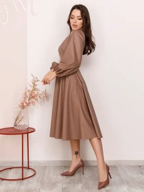 Сукні ISSA Plus модель 12379_brown Фото