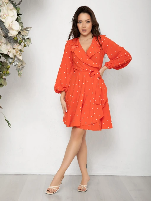 Сукні ISSA Plus модель 12587_orange Фото
