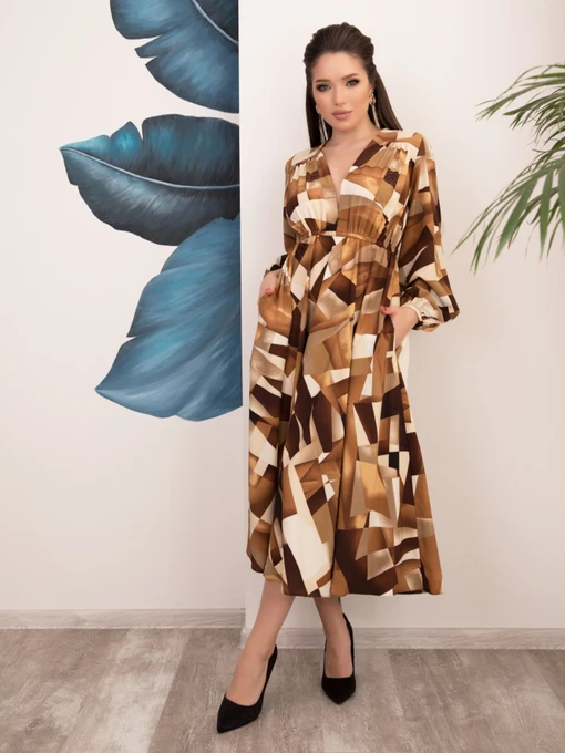 Сукні ISSA Plus модель 12535_brown Фото