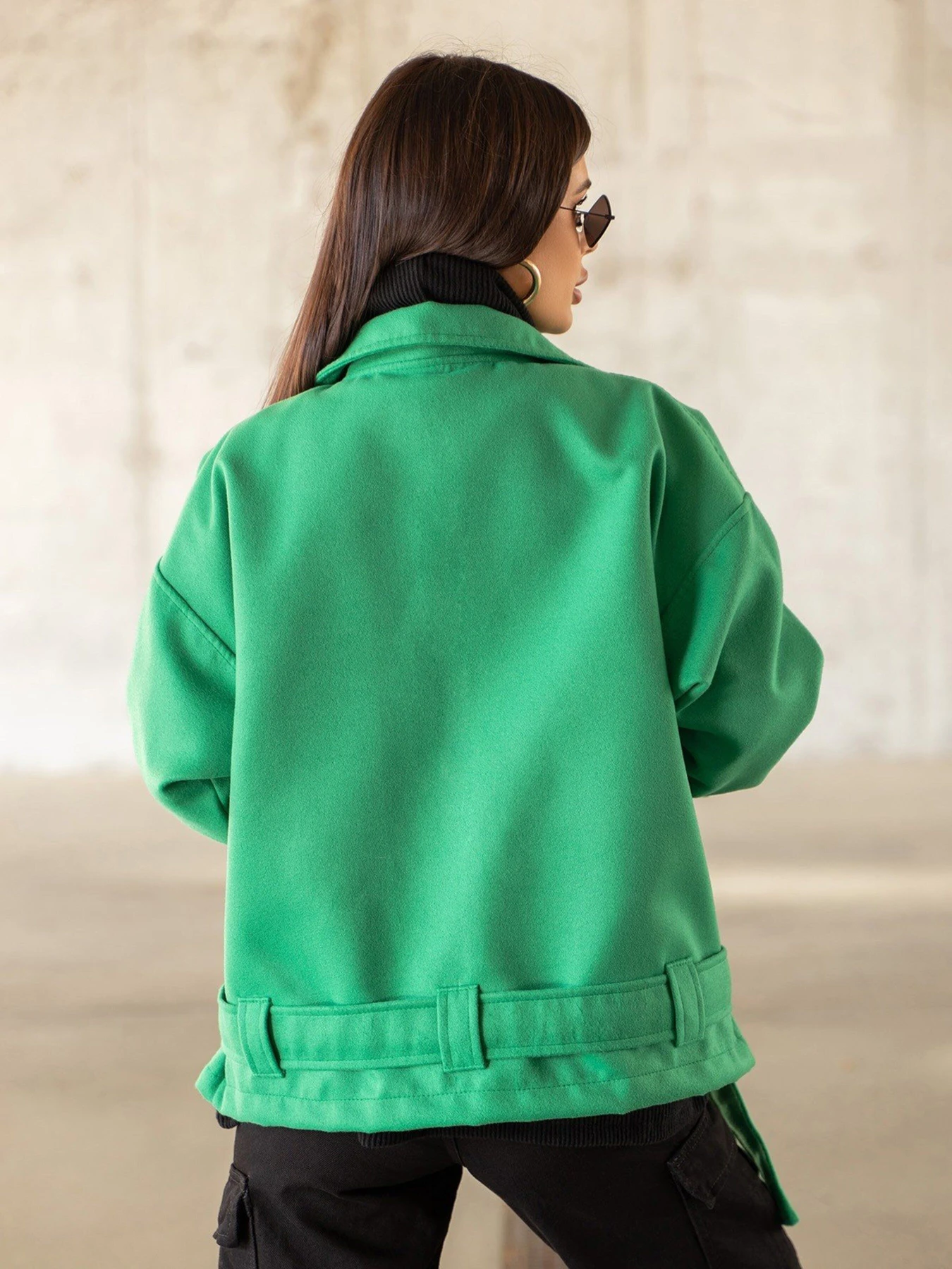 Куртки и дубленки ISSA Plus модель 13617_green Куртки и дубленки ISSA Plus модель 13617_green Фото
