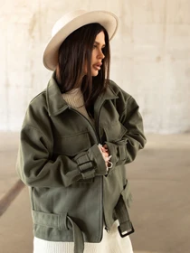 Куртки и дубленки ISSA Plus модель 13617_khaki Фото
