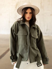 Куртки и дубленки ISSA Plus модель 13617_khaki Фото
