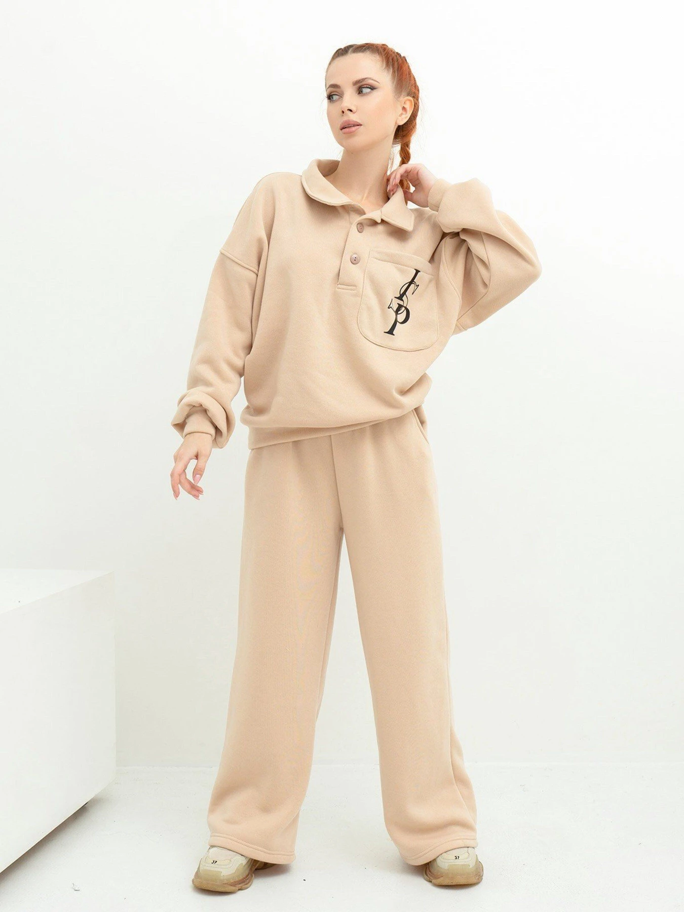 Костюмы ISSA Plus модель 13618_beige Фото