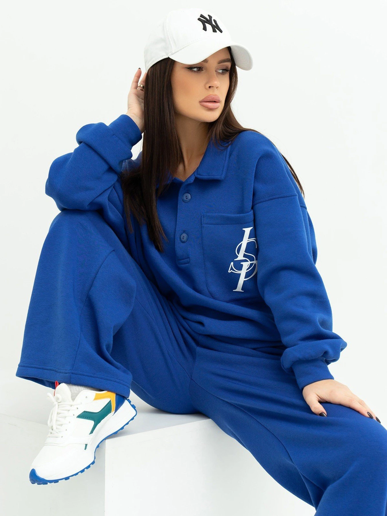 Костюмы ISSA Plus модель 13618_blue Фото
