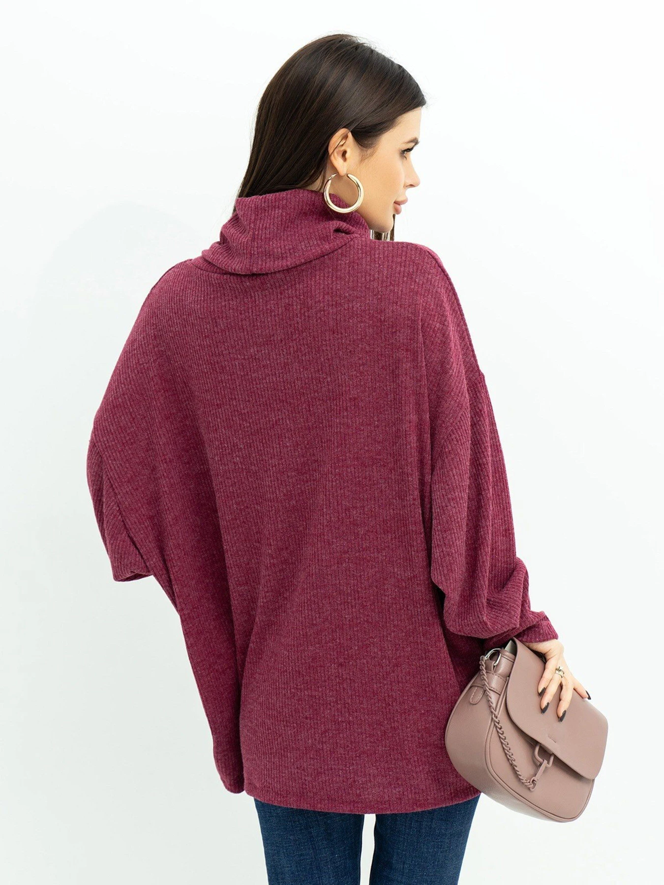 Светри та кардигани ISSA Plus модель 13621_burgundy Светри та кардигани ISSA Plus модель 13621_burgundy Фото