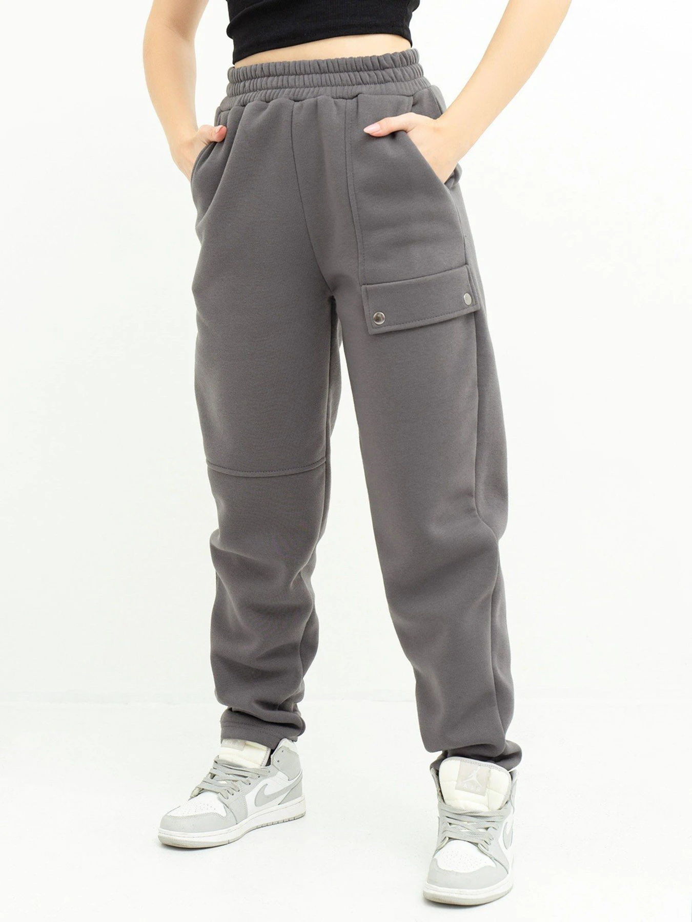 Брюки ISSA Plus модель 13633_grey Брюки ISSA Plus модель 13633_grey Фото