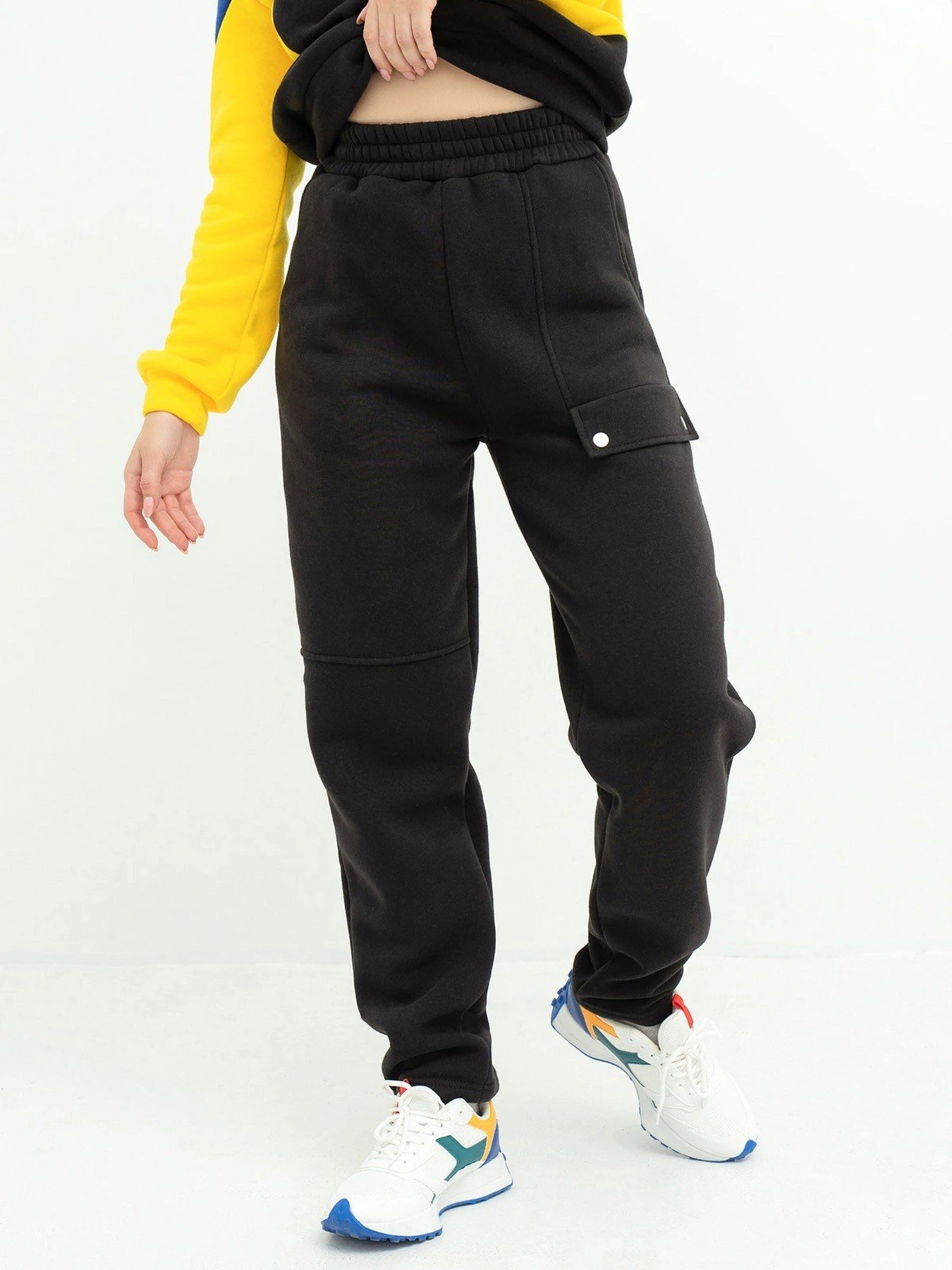 Брюки ISSA Plus модель 13633_black Брюки ISSA Plus модель 13633_black Фото