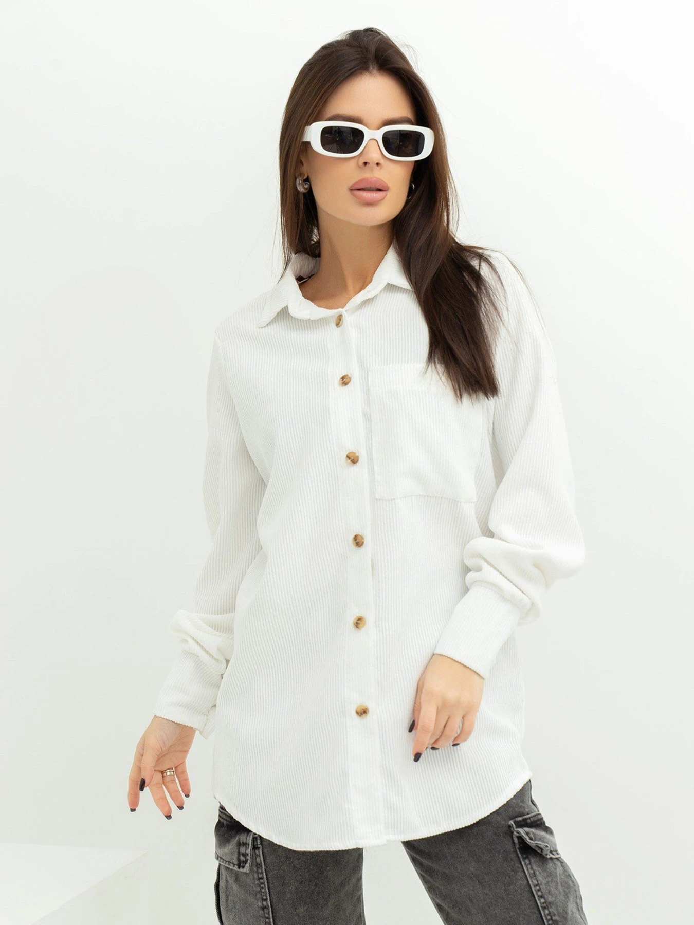 Рубашки ISSA Plus модель SA-433_white Фото