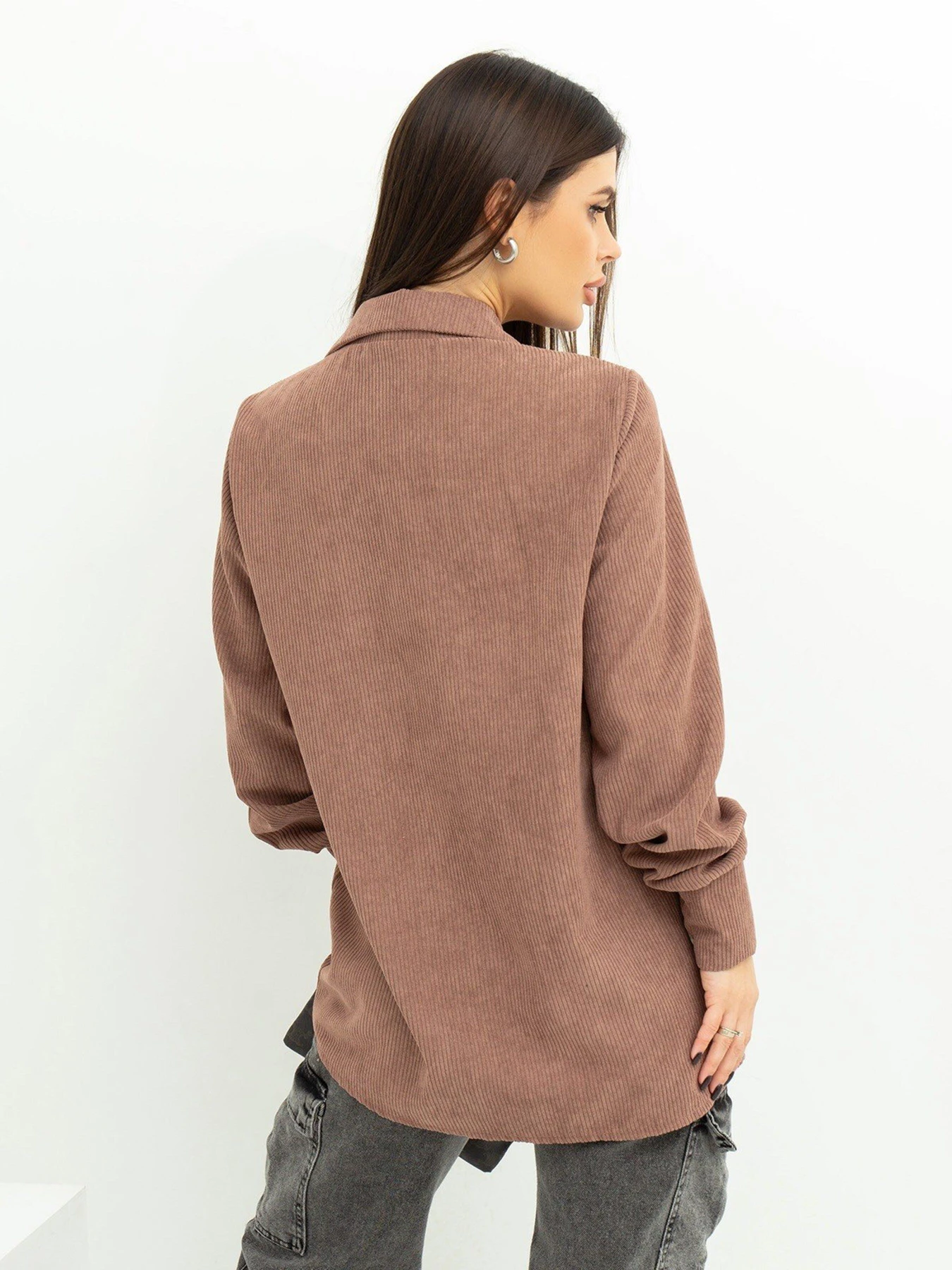 Рубашки ISSA Plus модель SA-433_brown Фото