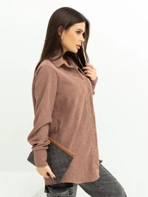 Рубашки ISSA Plus модель SA-433_brown Фото