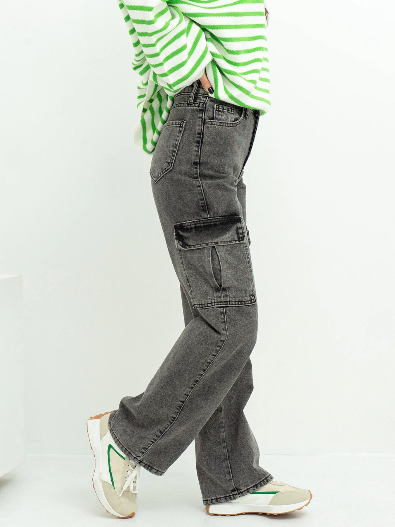 Джинси ISSA Plus модель WN20-360_grey Джинси ISSA Plus модель WN20-360_grey Фото
