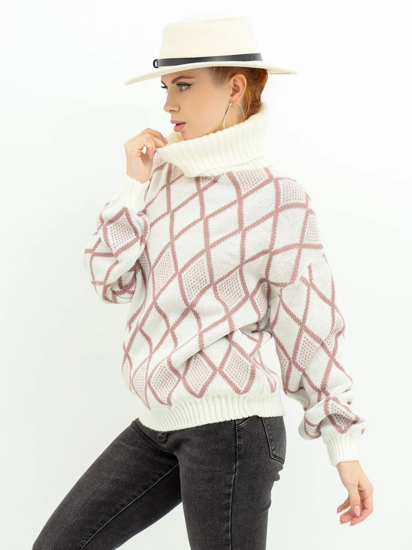 Светри та кардигани ISSA Plus модель WN20-365_pinkwhite Светри та кардигани ISSA Plus модель WN20-365_pinkwhite Фото