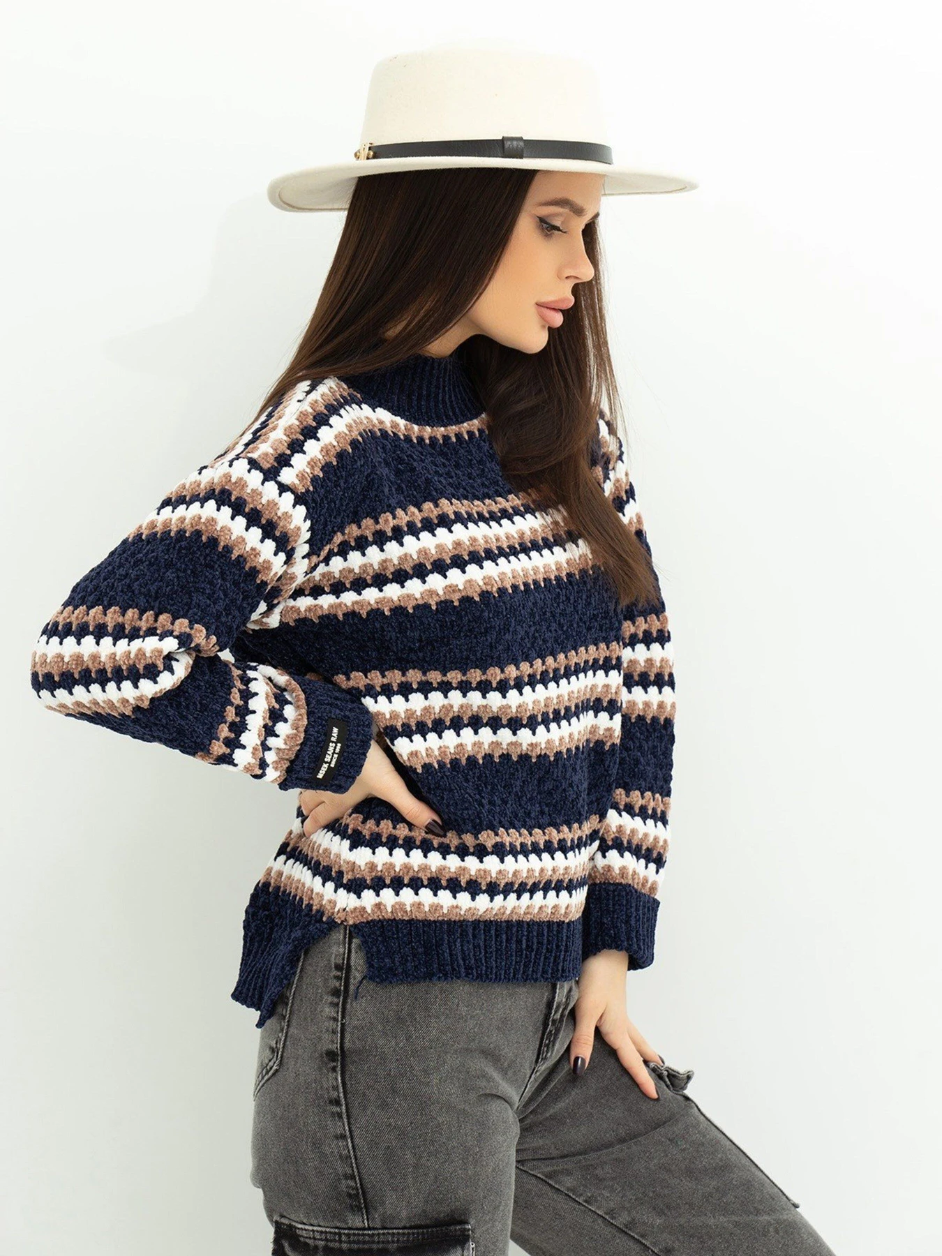 Светри та кардигани ISSA Plus модель WN20-368_blue Светри та кардигани ISSA Plus модель WN20-368_blue Фото