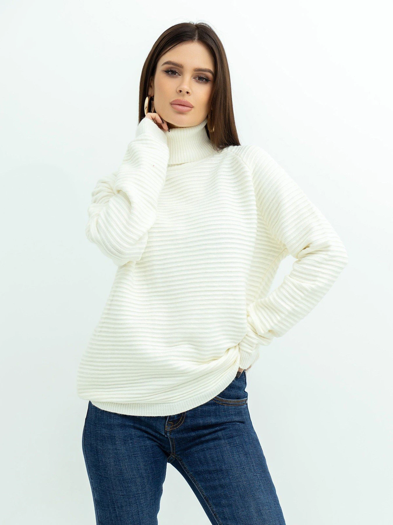 Светри та кардигани ISSA Plus модель WN20-369_milky Светри та кардигани ISSA Plus модель WN20-369_milky Фото