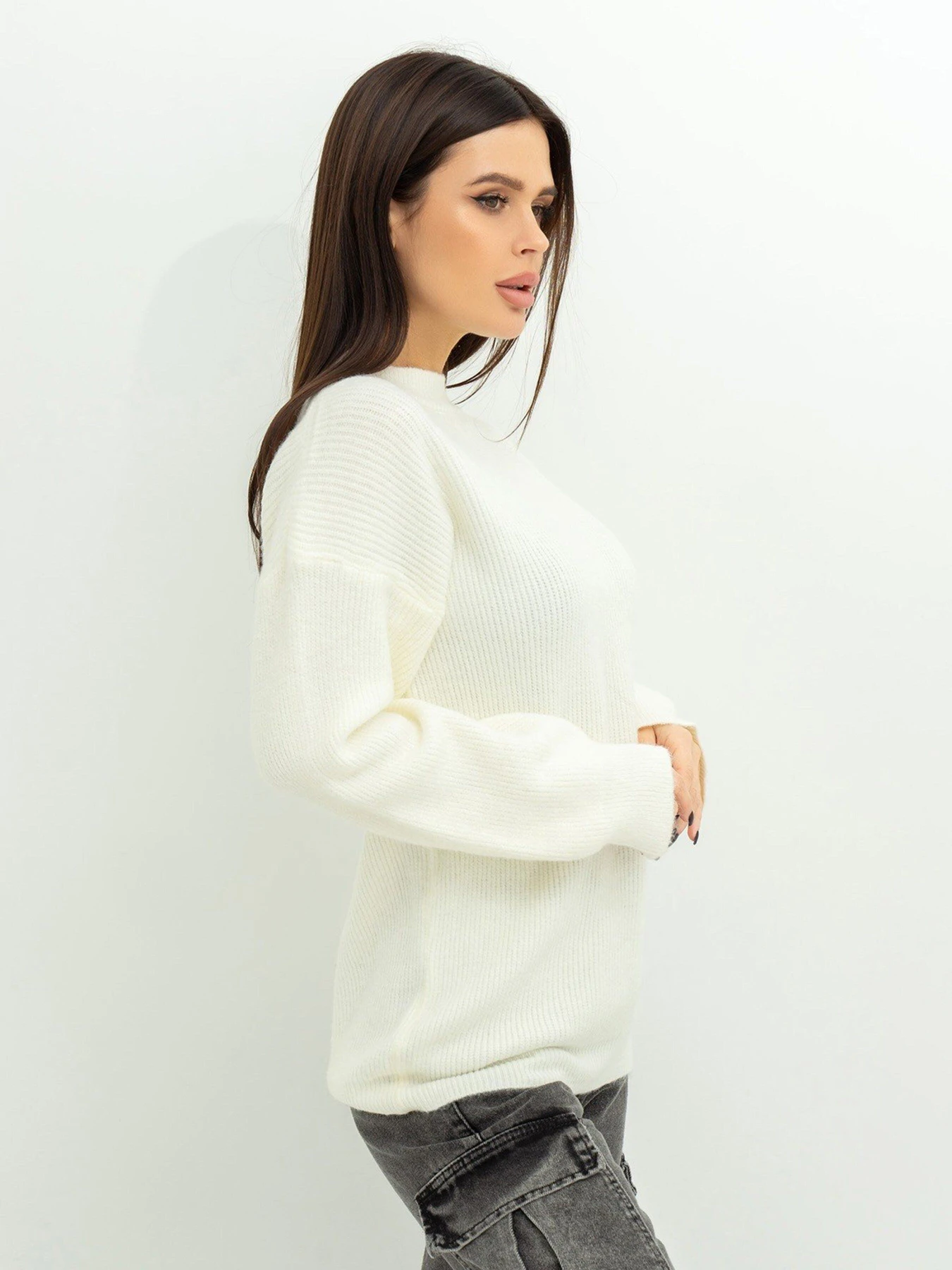 Светри та кардигани ISSA Plus модель WN20-370_milky Светри та кардигани ISSA Plus модель WN20-370_milky Фото
