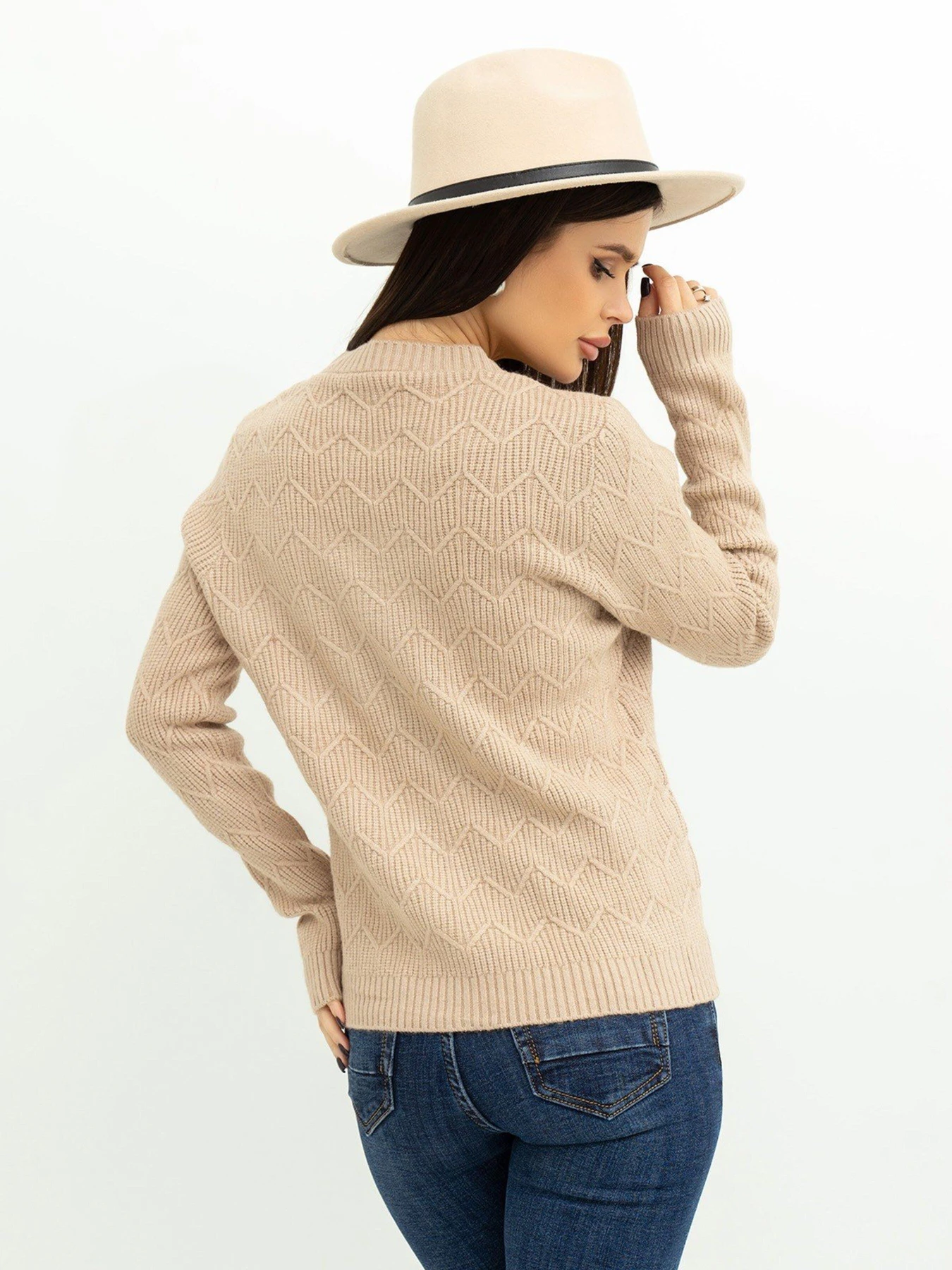 Светри та кардигани ISSA Plus модель WN20-371_beige Светри та кардигани ISSA Plus модель WN20-371_beige Фото