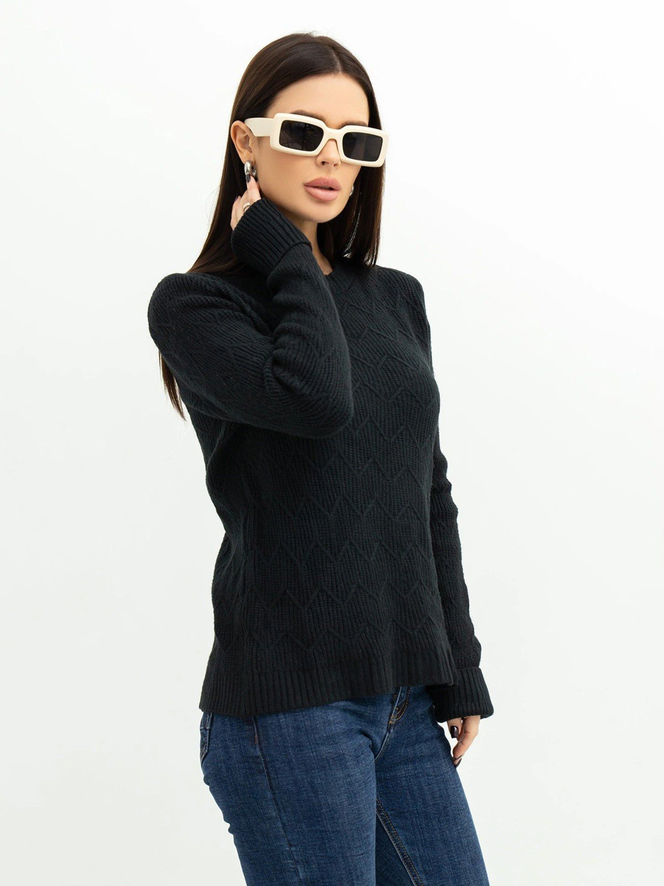 Светри та кардигани ISSA Plus модель WN20-371_black Фото