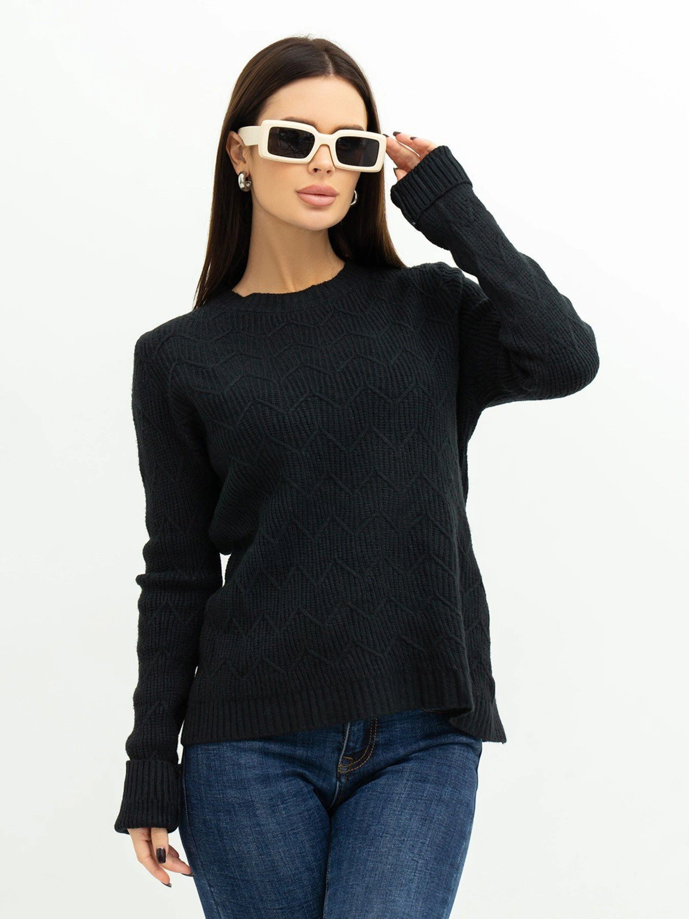 Светри та кардигани ISSA Plus модель WN20-371_black Фото