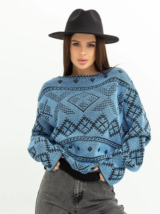 Свитры и кардиганы ISSA Plus модель WN20-372_blue Фото