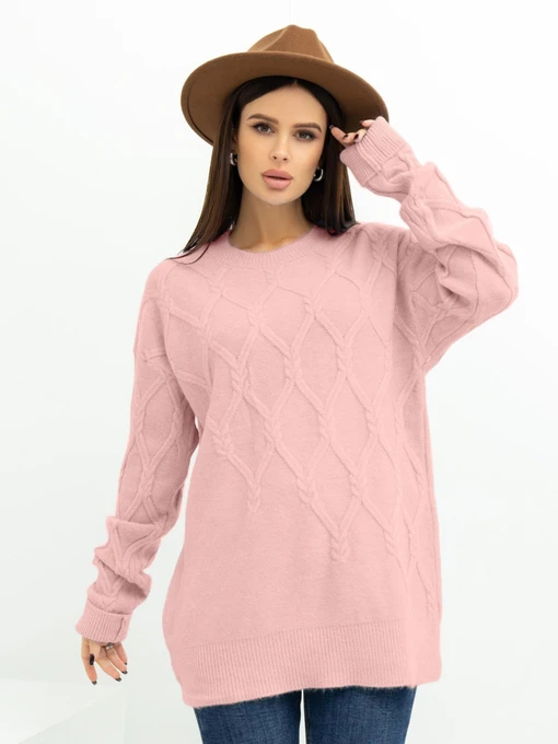 Свитры и кардиганы ISSA Plus модель WN20-373_pink Фото