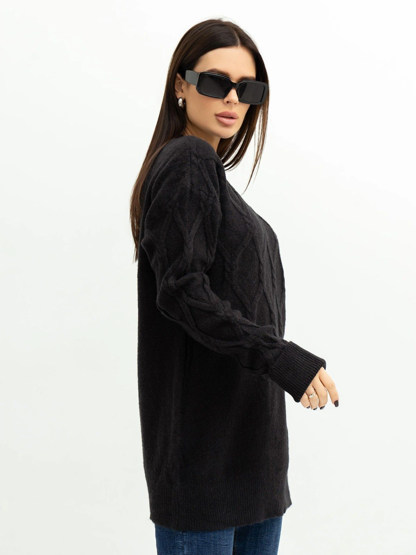 Светри та кардигани ISSA Plus модель WN20-373_black Светри та кардигани ISSA Plus модель WN20-373_black Фото
