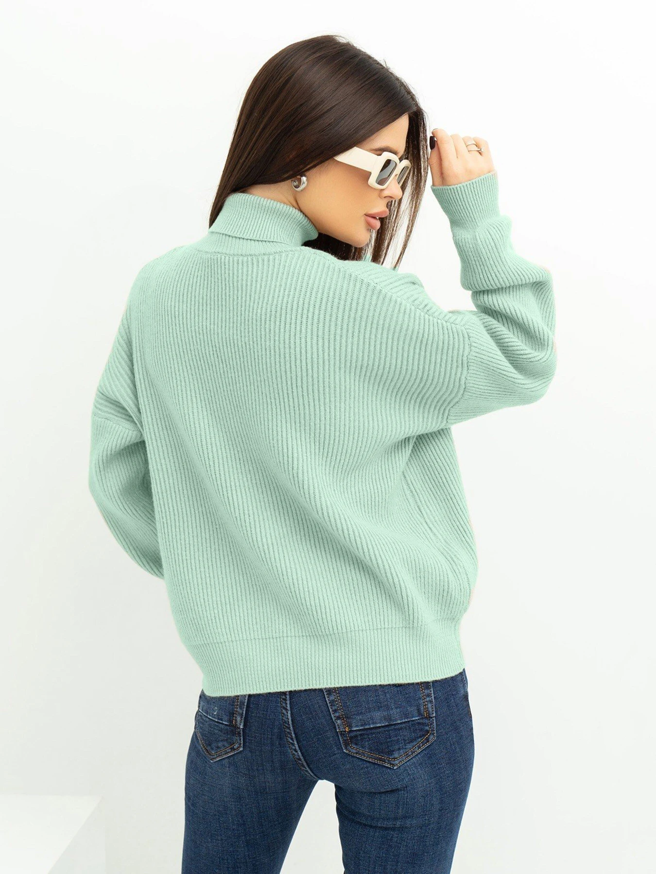 Светри та кардигани ISSA Plus модель WN20-375_mint Светри та кардигани ISSA Plus модель WN20-375_mint Фото
