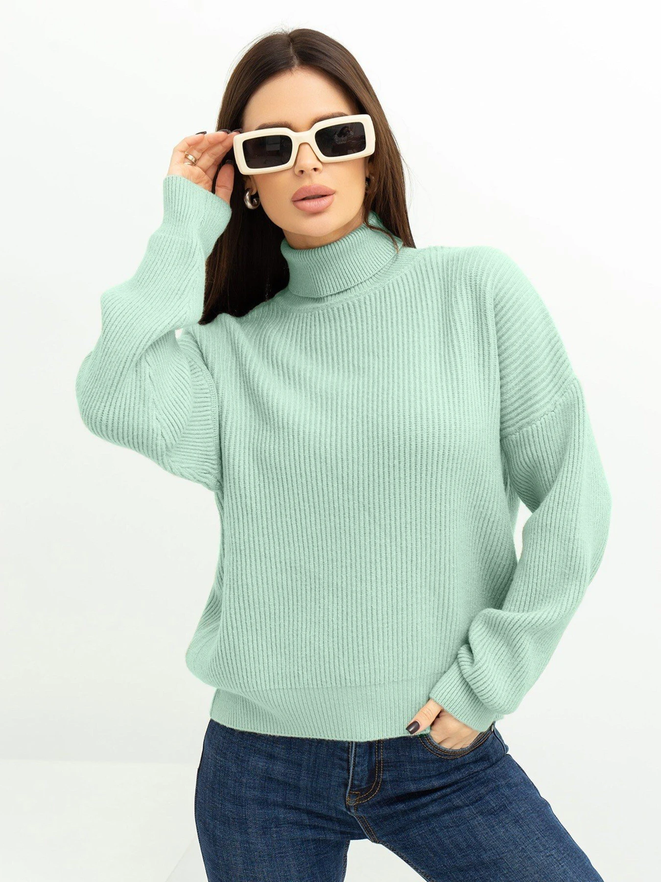 Светри та кардигани ISSA Plus модель WN20-375_mint Светри та кардигани ISSA Plus модель WN20-375_mint Фото