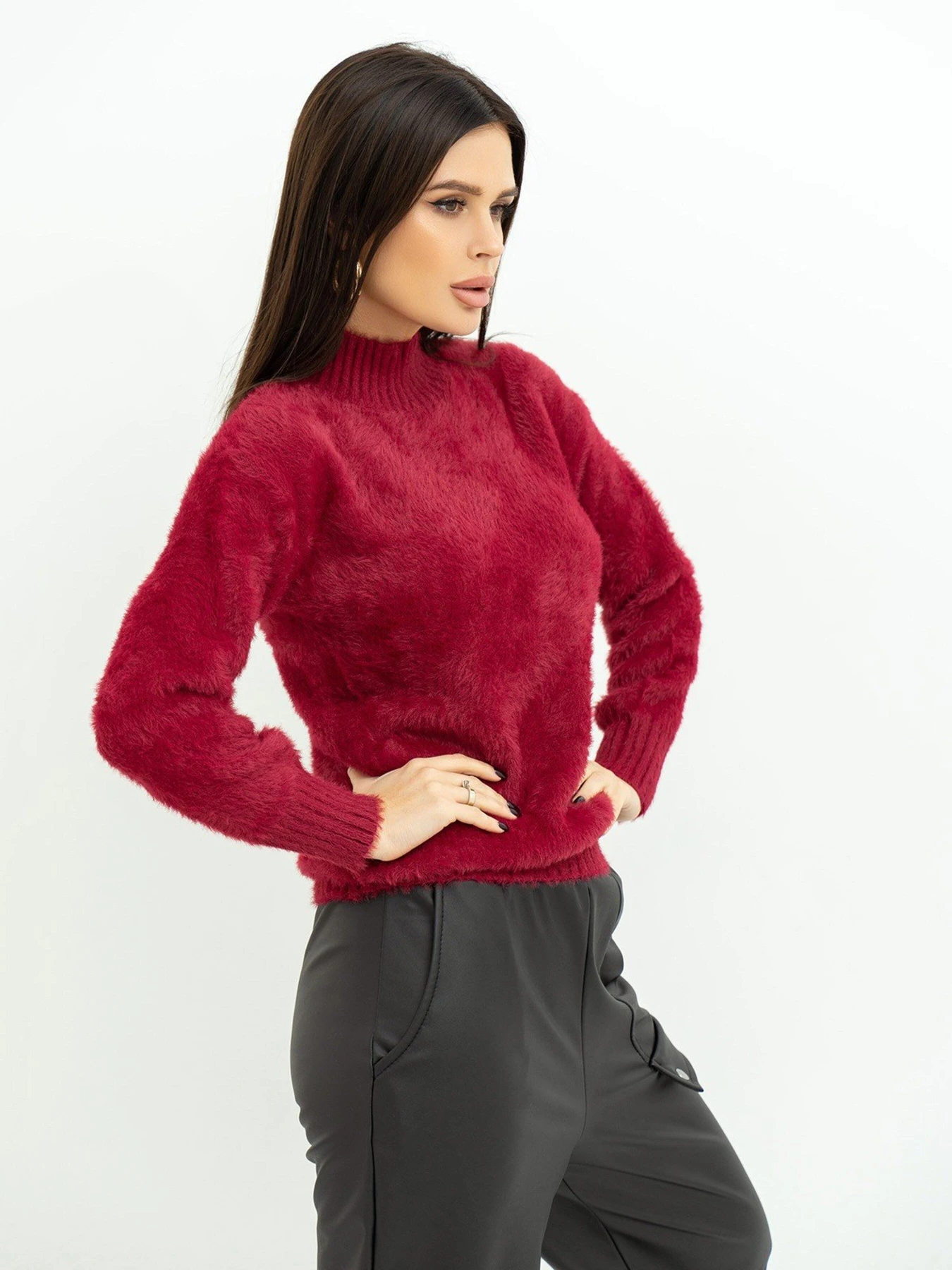 Светри та кардигани ISSA Plus модель WN20-376_burgundy Фото