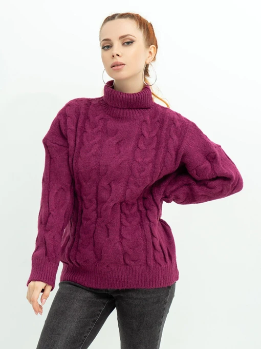 Свитры и кардиганы ISSA Plus модель WN20-378_burgundy Фото