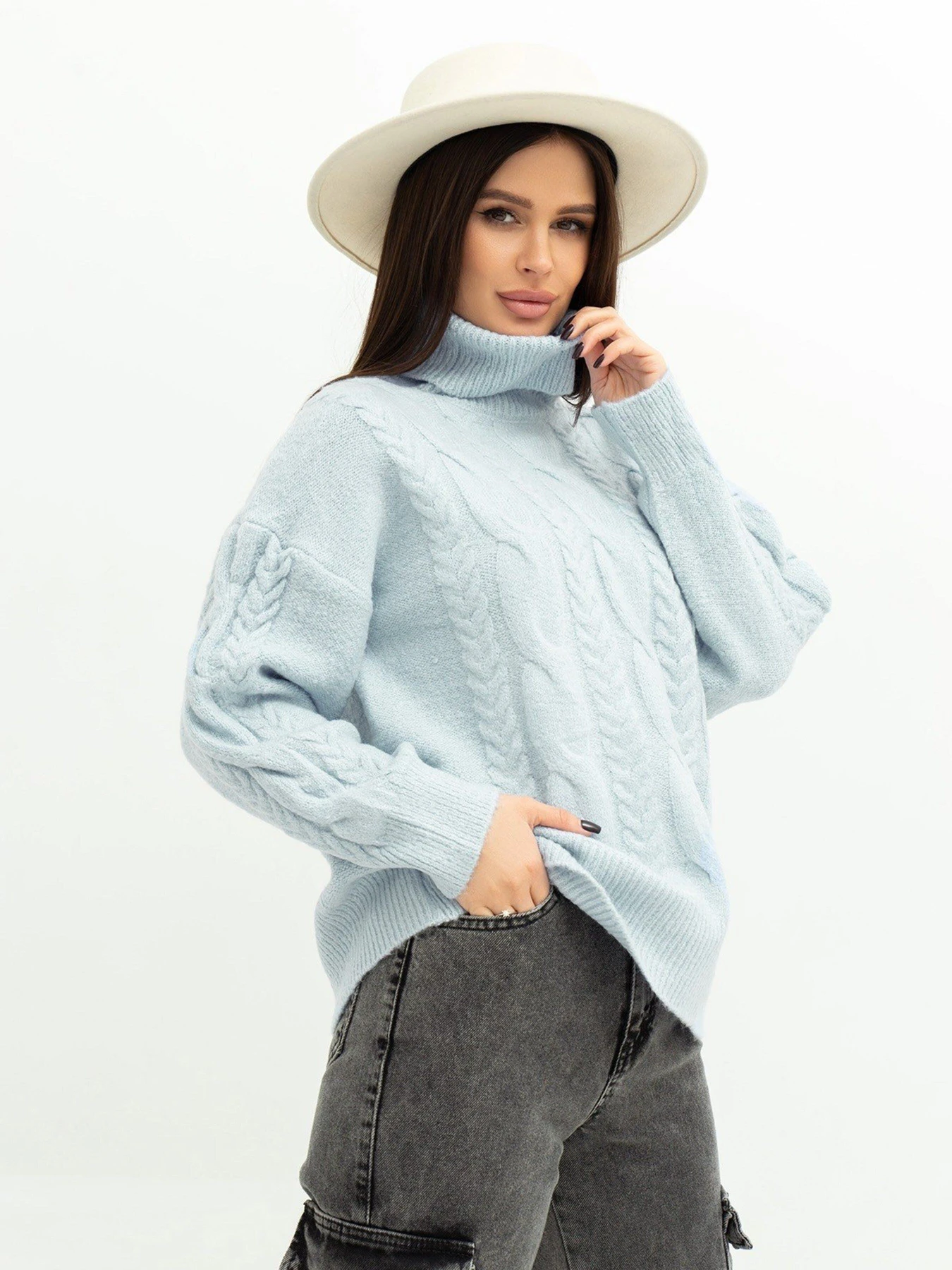 Светри та кардигани ISSA Plus модель WN20-379_mint Светри та кардигани ISSA Plus модель WN20-379_mint Фото