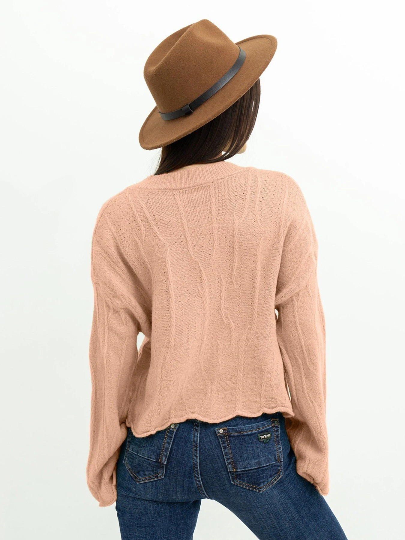 Светри та кардигани ISSA Plus модель WN20-381_peach Светри та кардигани ISSA Plus модель WN20-381_peach Фото