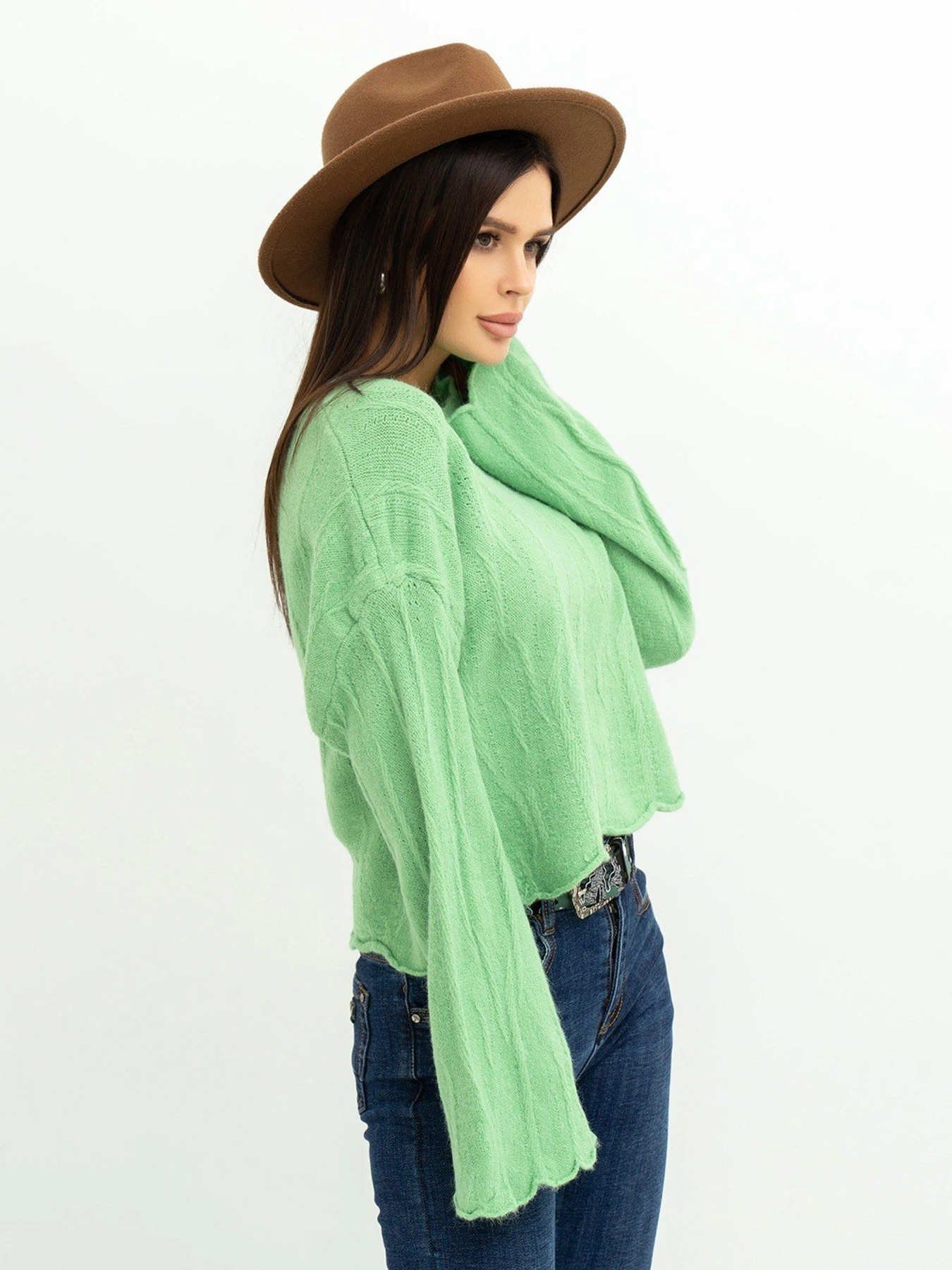 Светри та кардигани ISSA Plus модель WN20-381_lightgreen Фото