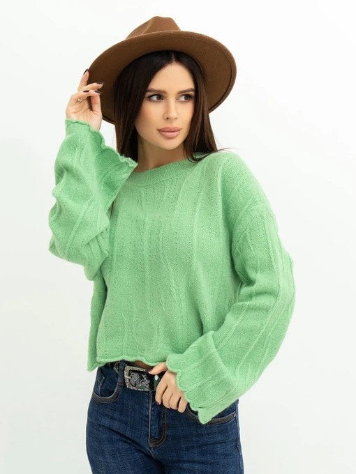 Свитры и кардиганы ISSA Plus модель WN20-381_lightgreen Фото