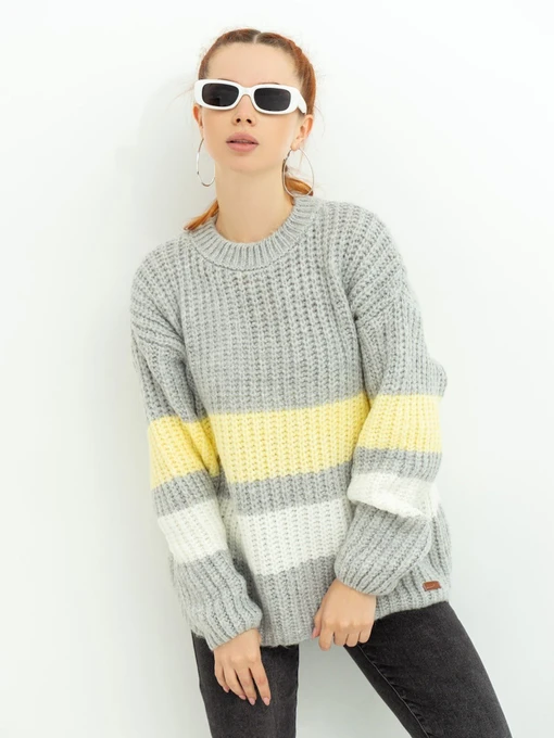 Свитры и кардиганы ISSA Plus модель WN20-383_grey Фото