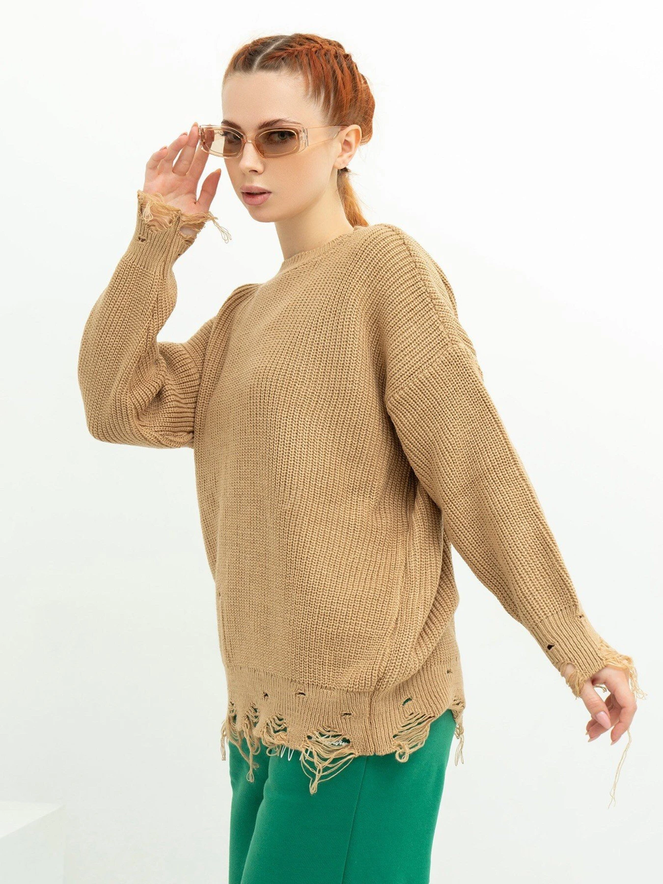 Светри та кардигани ISSA Plus модель WN20-387_beige Фото