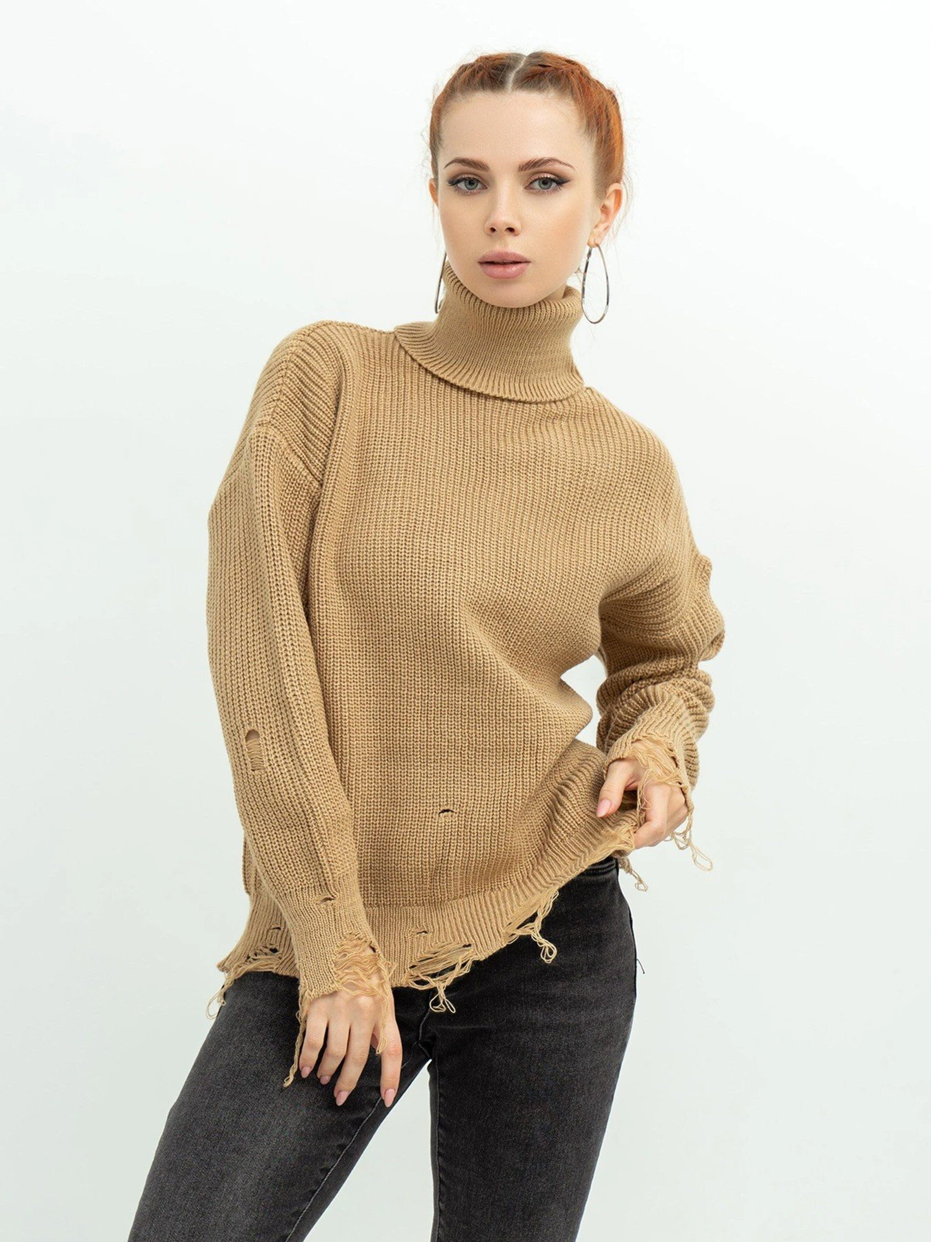 Светри та кардигани ISSA Plus модель WN20-388_beige Светри та кардигани ISSA Plus модель WN20-388_beige Фото