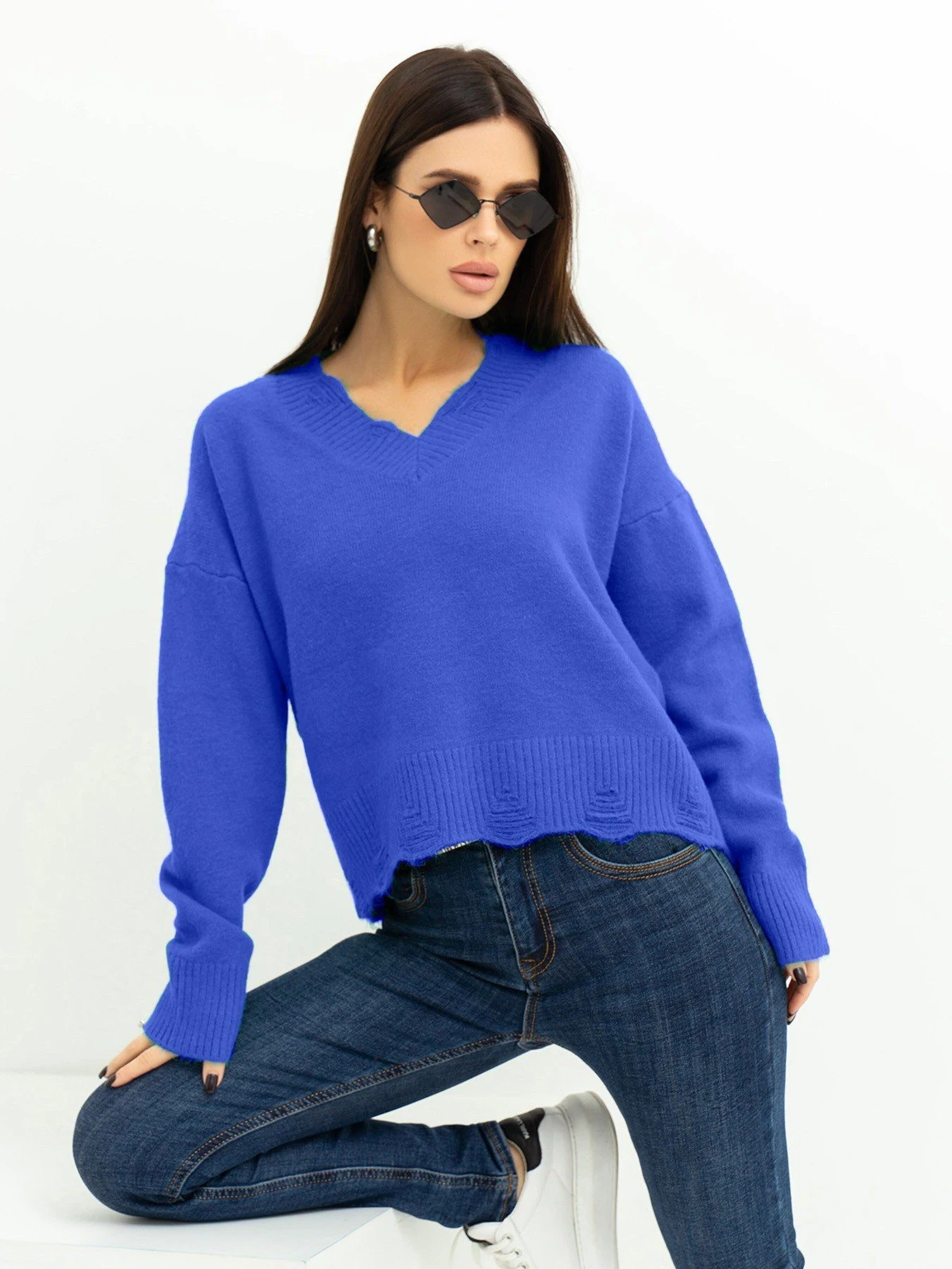 Светри та кардигани ISSA Plus модель WN20-392_blue Светри та кардигани ISSA Plus модель WN20-392_blue Фото