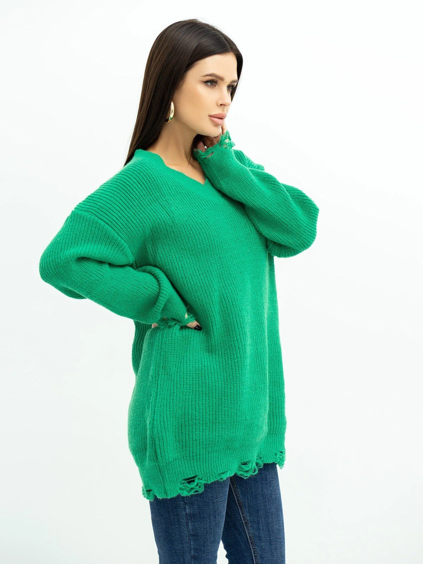 Светри та кардигани ISSA Plus модель WN20-393_green Светри та кардигани ISSA Plus модель WN20-393_green Фото