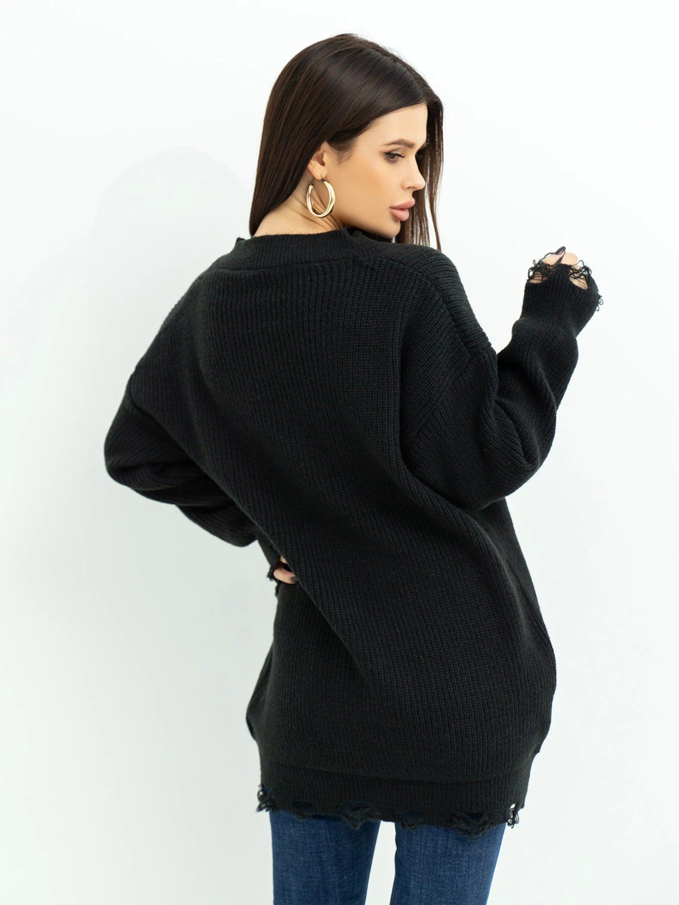 Светри та кардигани ISSA Plus модель WN20-393_black Светри та кардигани ISSA Plus модель WN20-393_black Фото